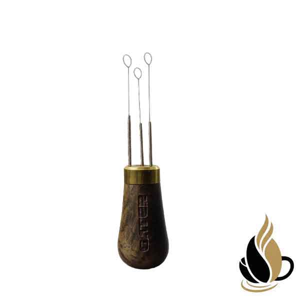 نیدل قهوه دسته چوبی برنجی Gater