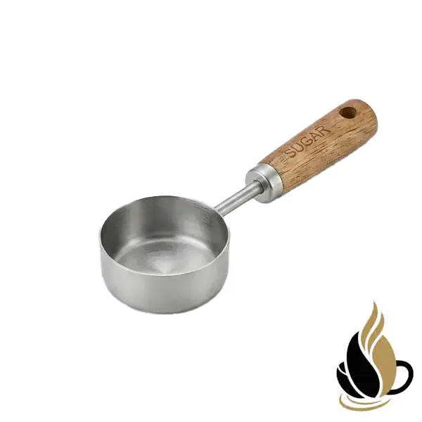 پیمانه قهوه دسته کوتاه چوبی