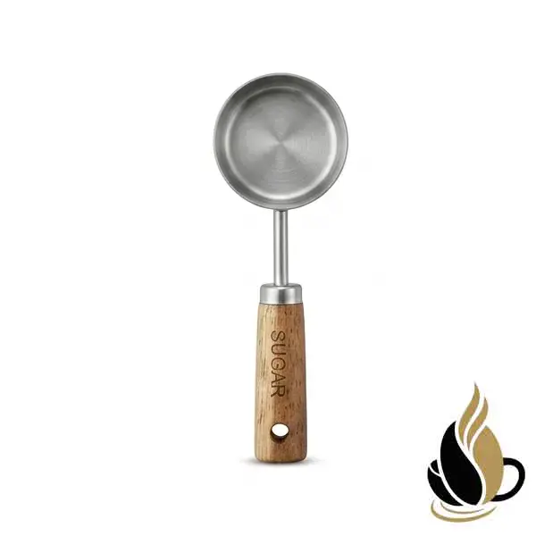 پیمانه قهوه دسته کوتاه چوبی