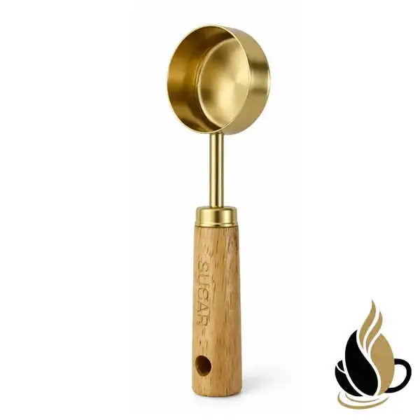 پیمانه قهوه دسته کوتاه چوبی