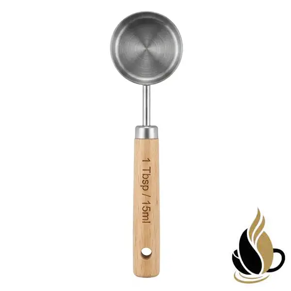 پیمانه قهوه دسته چوبی بلند