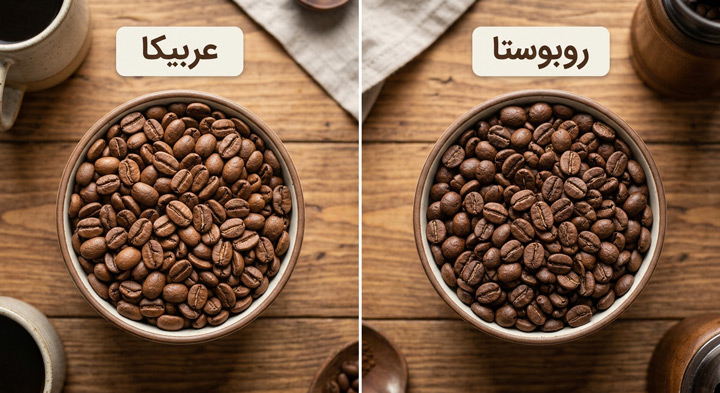 عربیکا یا روبوستا دانه مناسب برای اسپرسو و قهوه فرانسه