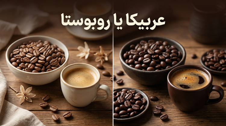 مقدار کافئین در عربیکا بیشتر است یا روبوستا