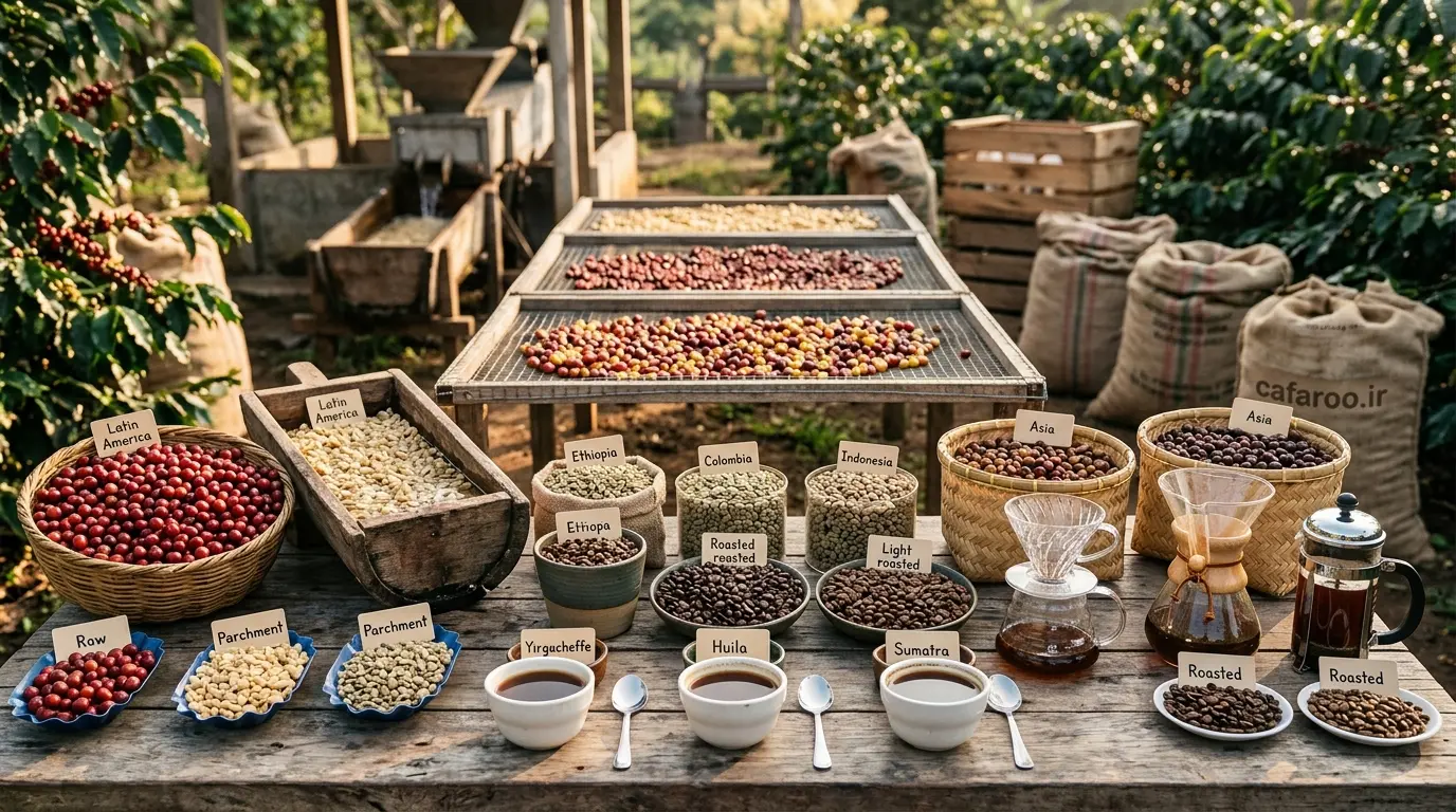 فرآوری و تنوع طعمی قهوه در جهان