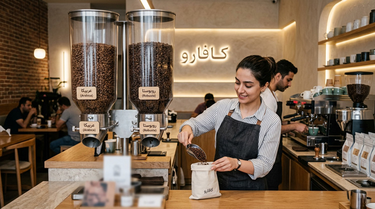 قهوه عربیکا و روبوستا کیلویی