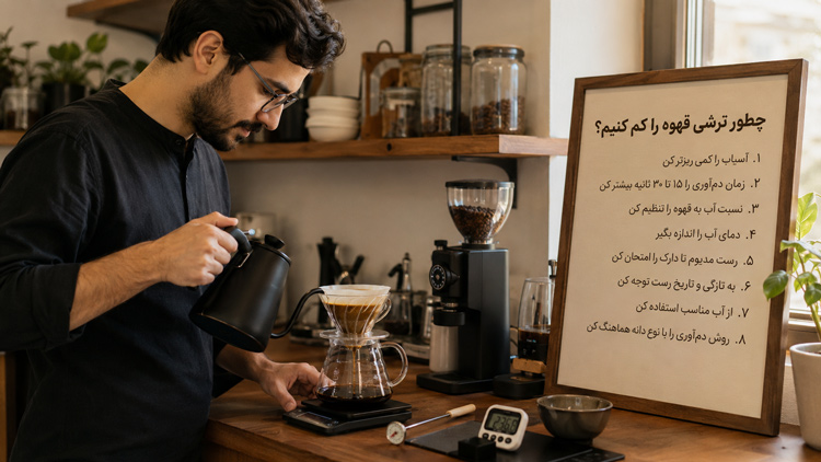 چطور ترشی قهوه را کم کنیم؟
