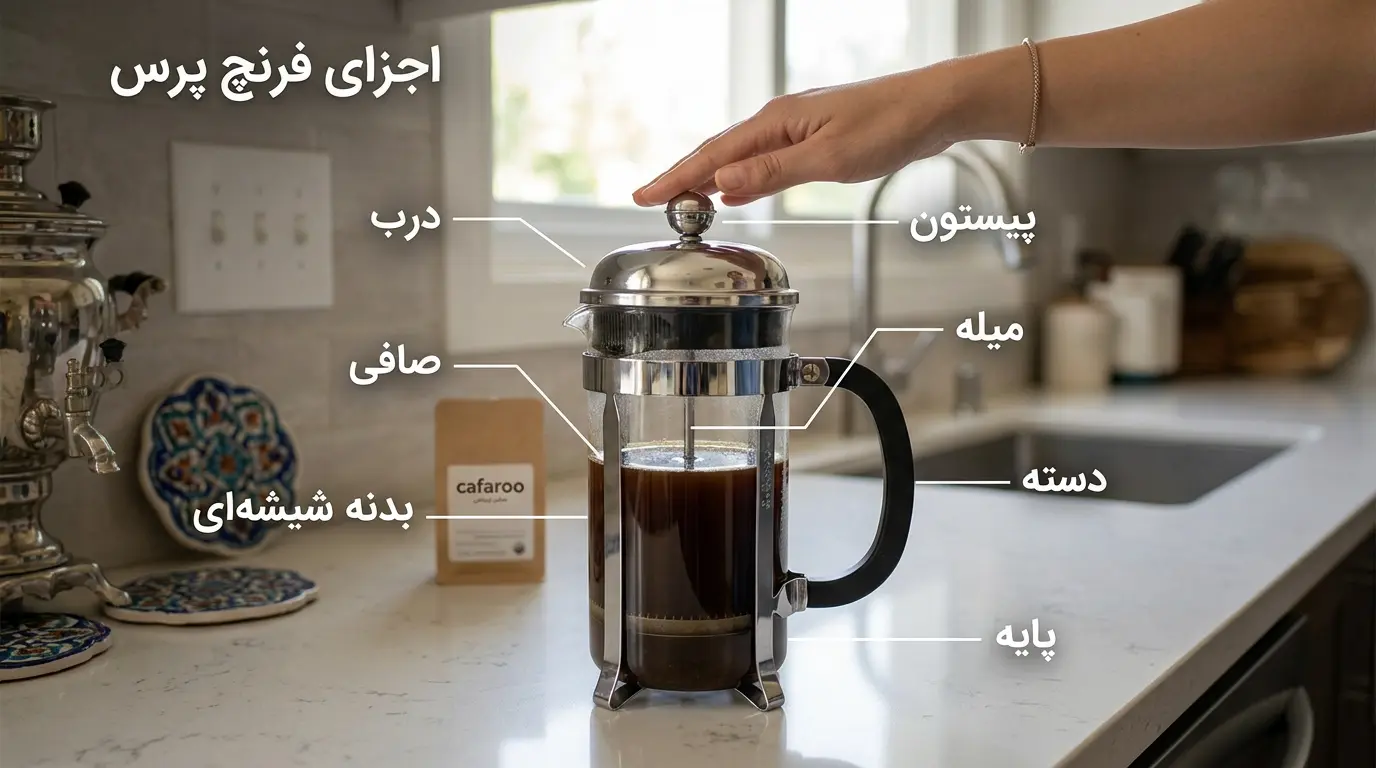 اجزای اصلی فرنچ پرس