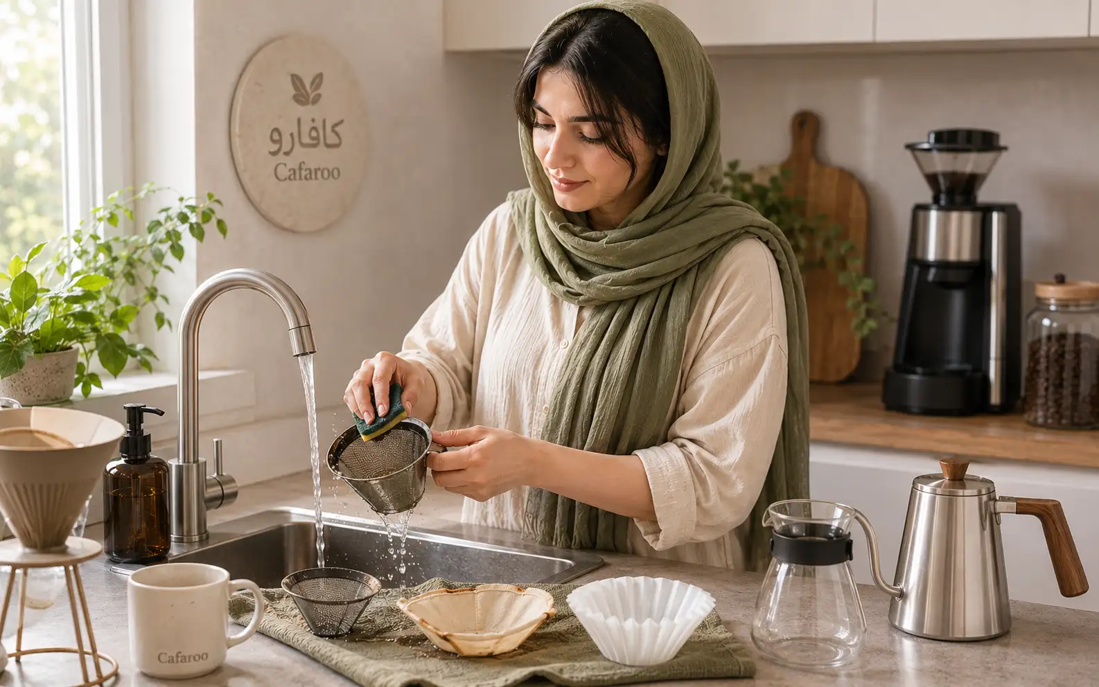 تمیز کردن فیلتر قهوه ساز