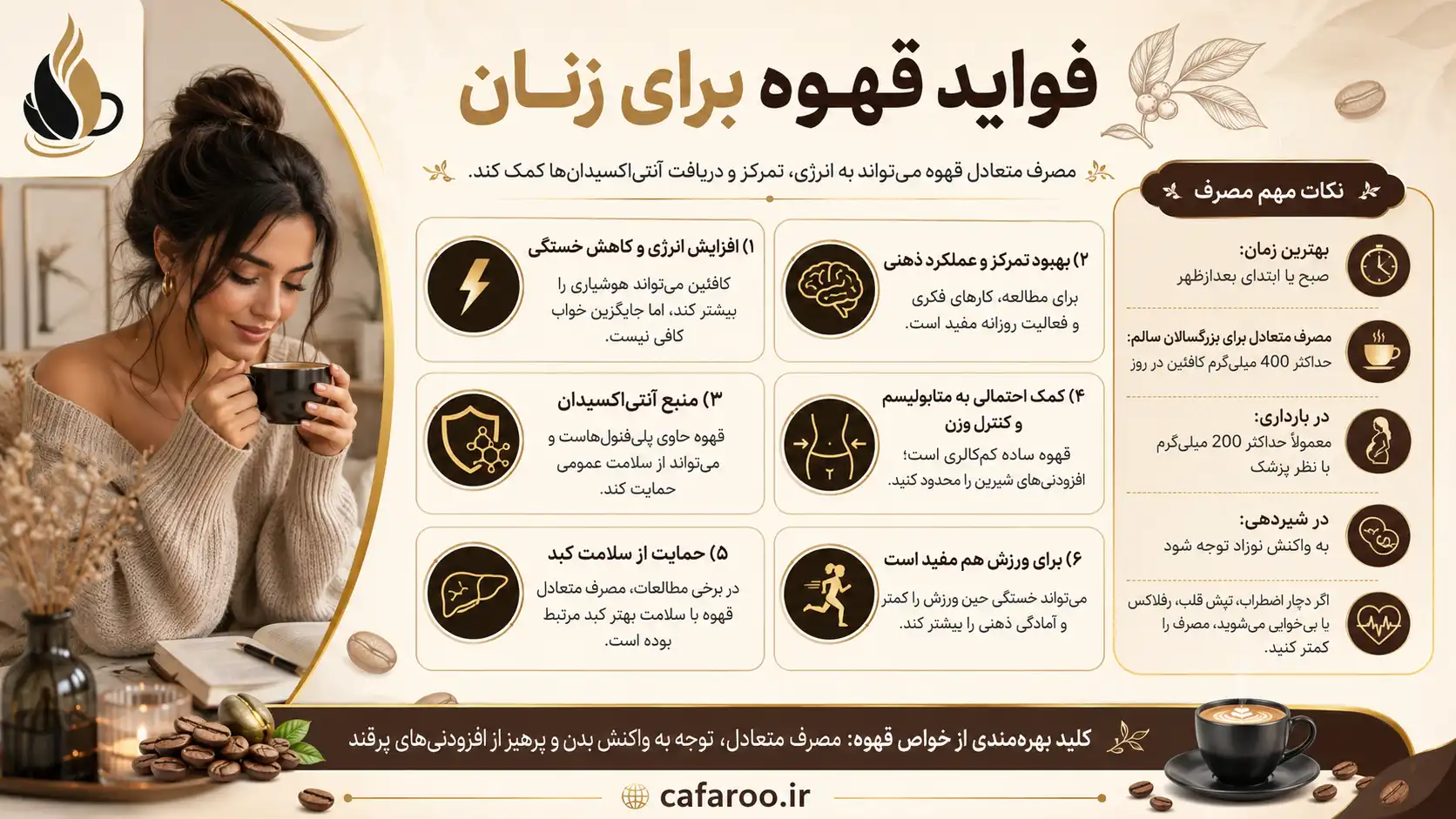 فواید قهوه برای زنان
