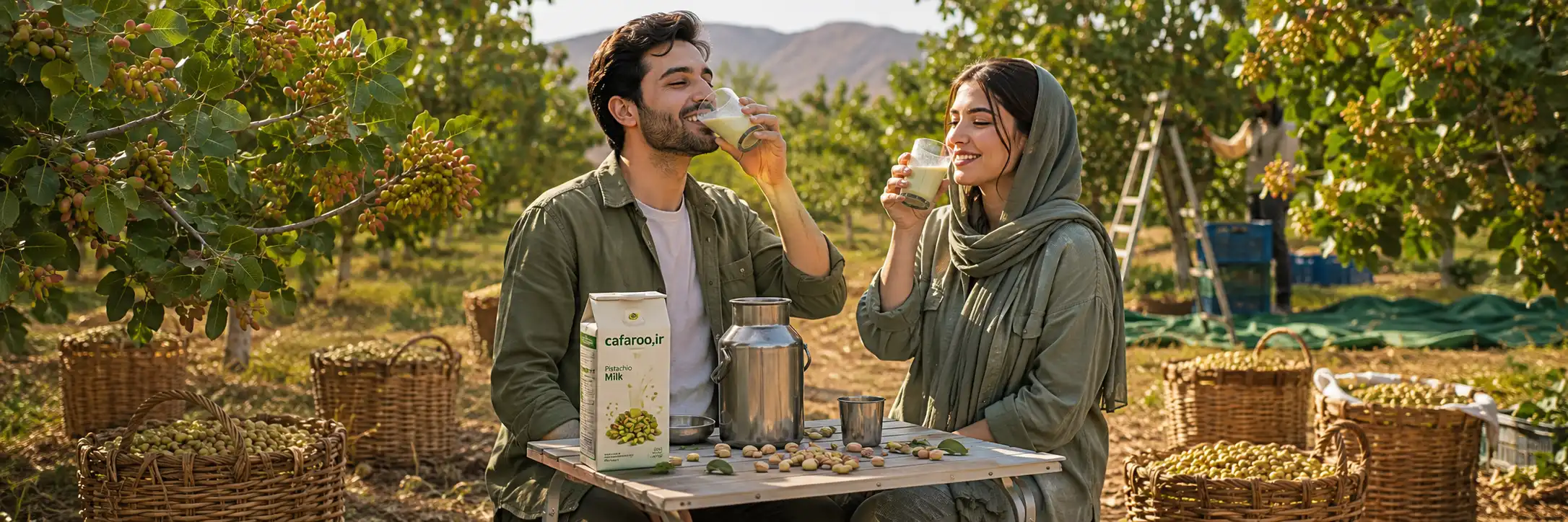 پودر شیر پسته